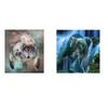 Round Rhinestone Drawings Embroidery DIY Diamond Painting Stitchwork Cross-Stitch Pictures Home Decor