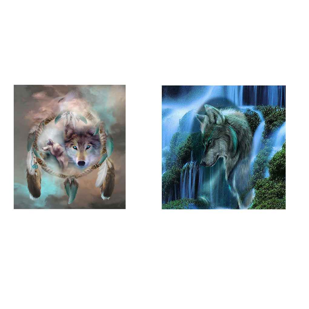 Round Rhinestone Drawings Embroidery DIY Diamond Painting Stitchwork Cross-Stitch Pictures Home Decor