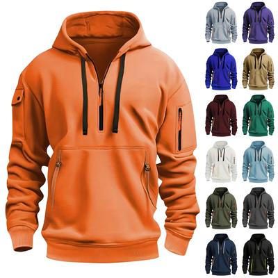 Moletom com Meio Zíper Colorido Masculino Moletom Casual Esportivo Plus Size Masculino
