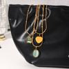 Blue Cat's Eye Stone Necklace for Women, Niche Design, Premium Stainless Steel Pendant, Ins Style Titanium Steel Necklace