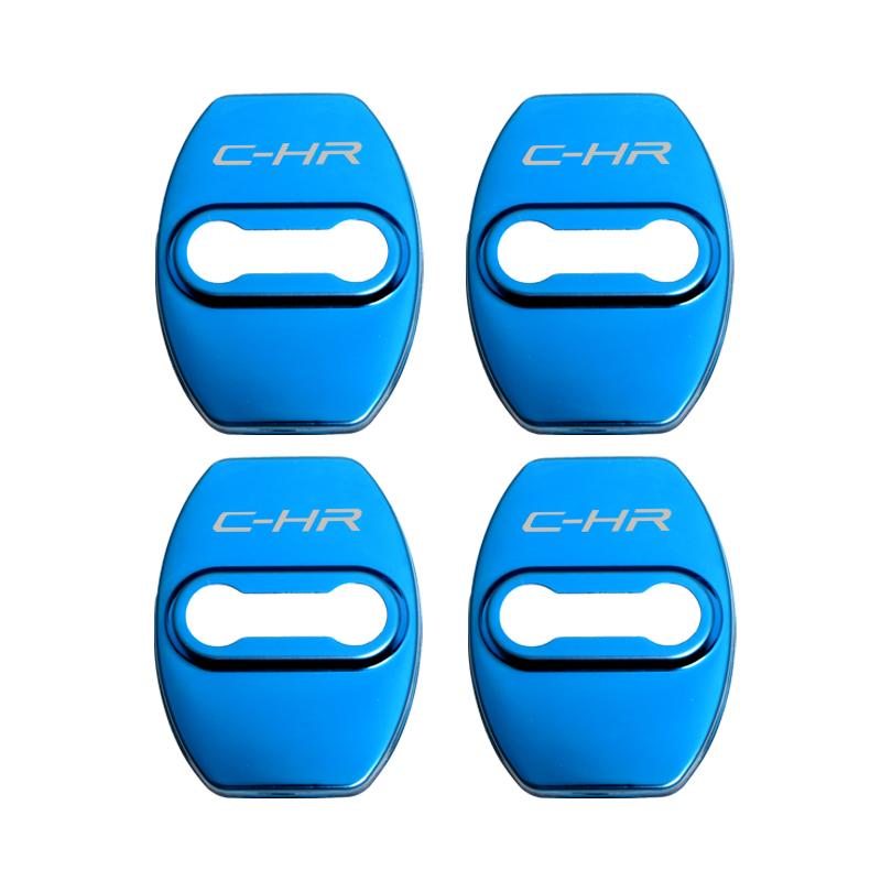 4pcs Car Door Lock Cover Protect WQF5 Buckle Cover Stickers For Toyota C-HR CHR Accessories Car Styling