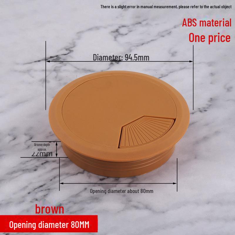 ABS Round Wire Desk Grommet Cover for Desktop Cable Management and Furniture Cabinet Hardware.