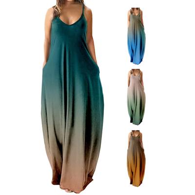 Long Dress Sleeveless Casual Wear M-3XL Soft Women Summer Casual Suspender Dress Women Clothes