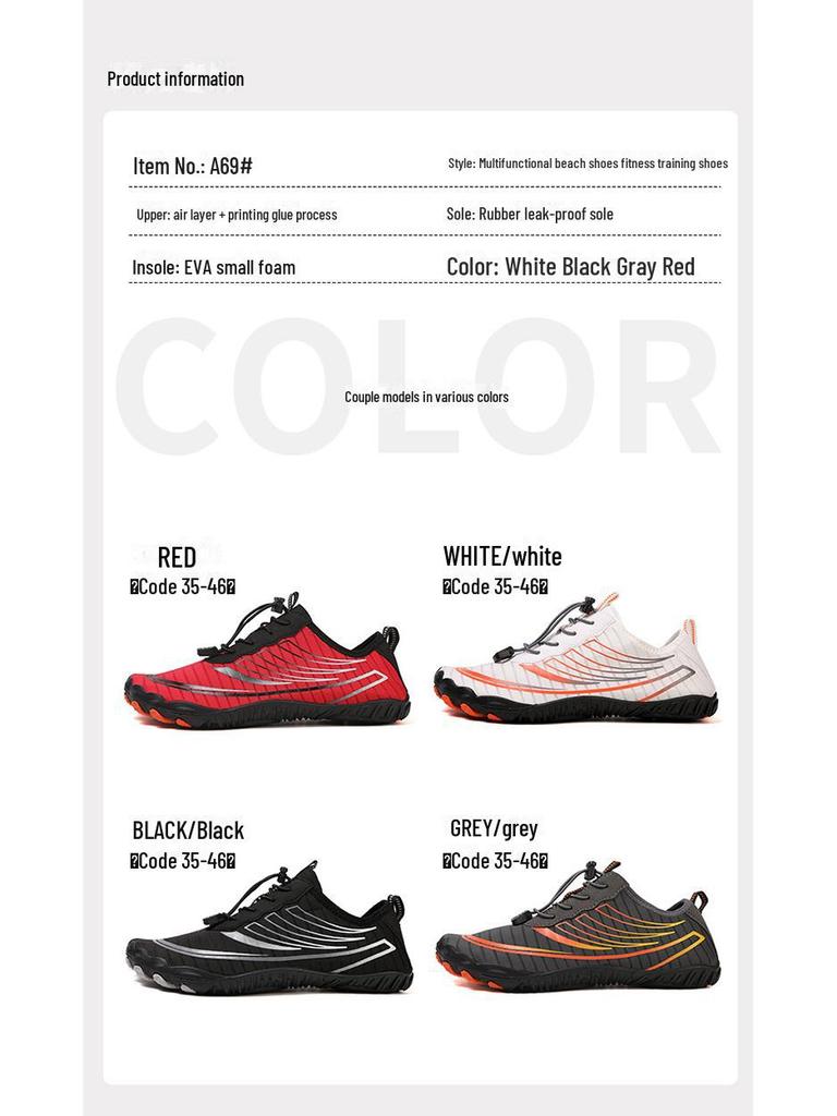 2025 New Outdoor Five-Finger Creek Shoes – Non-Slip, Breathable, Quick-Drying for Beach, Wading, and Yoga. Perfect for Couples.
