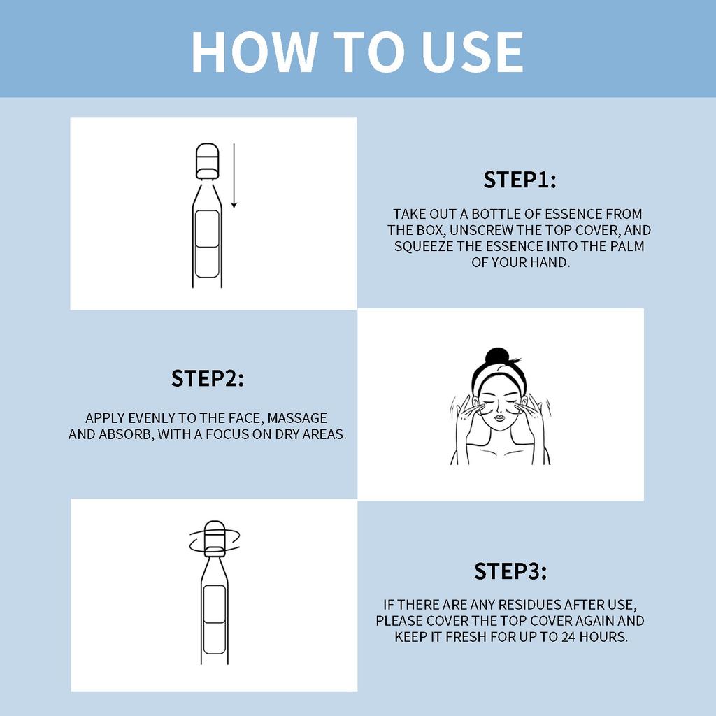 Hyaluronic Serum, Ultra Moisturizing Serum Firming And Brightening Moisturizing Facial Serum,1.2ML*5PCS