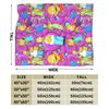 Hot Pink Doughnuts Blanket The S-Simpsons Airplane Travel Flannel Throw Blanket For Couch Bed Warm Quality Bedspread Gift Idea