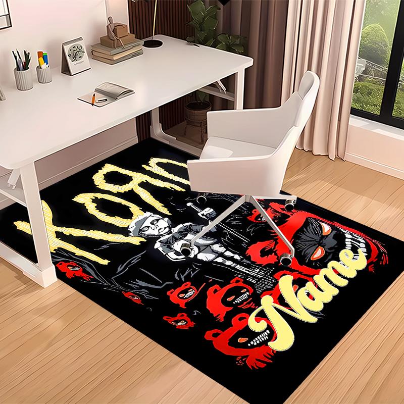 Custom personalization Korn rock band Print Area Rug - Soft, Washable Non-Slip Indoor Mat,Living Room,Home&Office Decorative Rug
