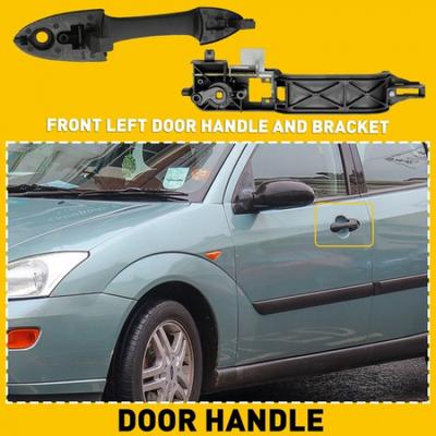 Exterior Handle Door + Bracket Primed For Ford 2000-2007 Focus Front Driver Side