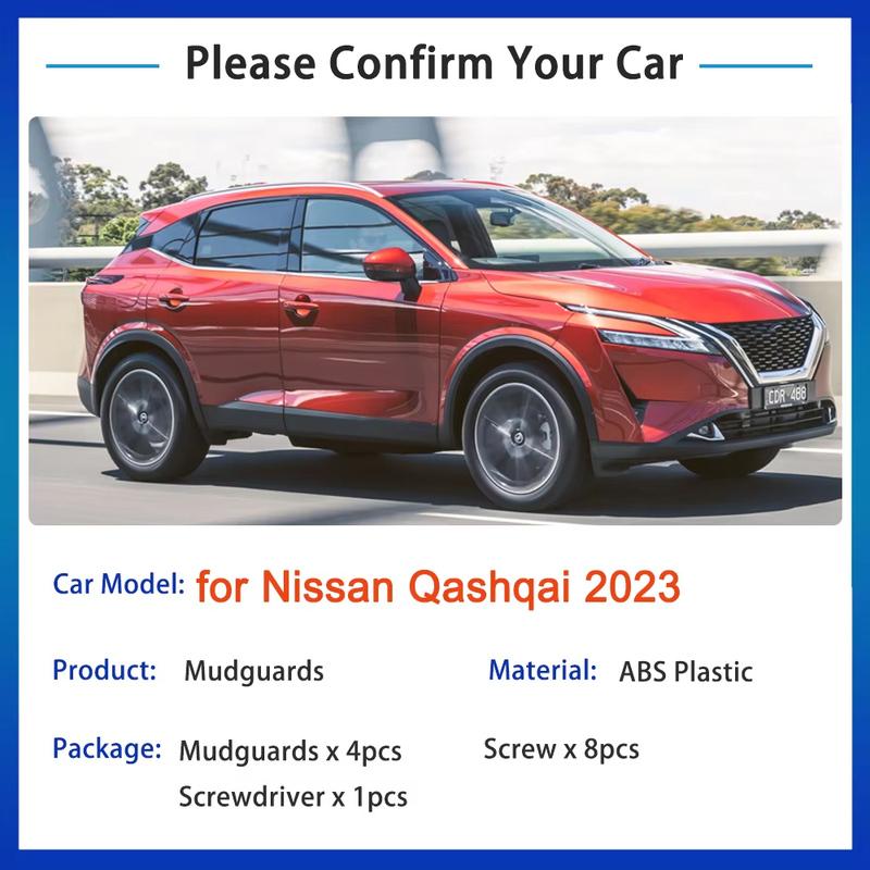 Для Nissan Qashqai J12 Аксессуары 2024 Брызговики Улучшенные Защитные Щитки от Брызг Передние Задние Колеса Крыло Брызговик Стайлинг Автомобиля