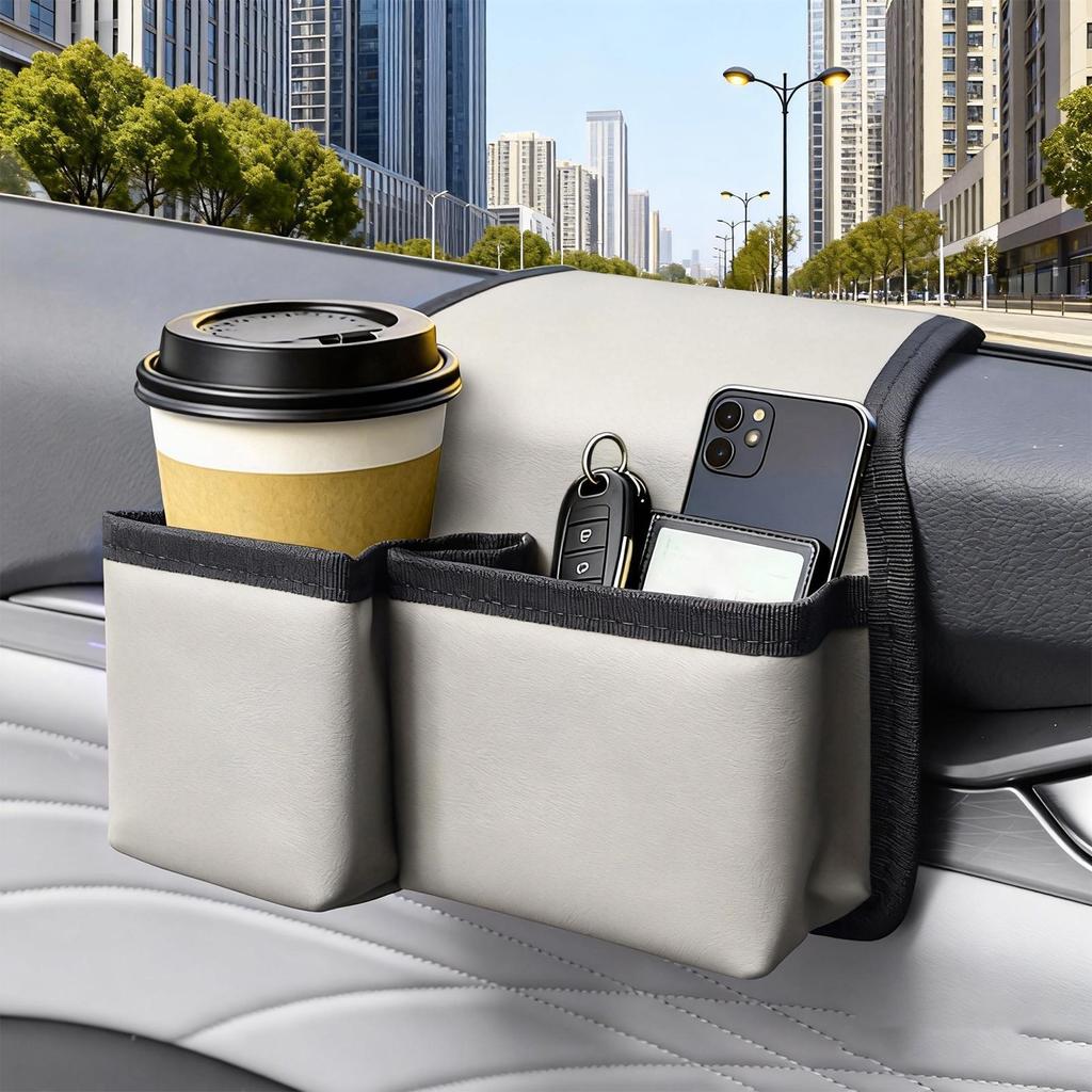 Autofenster Tür Seiten-Aufbewahrungstaschen Multifunktionale Auto-Türseiten-Tasche Organizer PU-Leder Auto Schlüssel Handy Aufbewahrungsbox