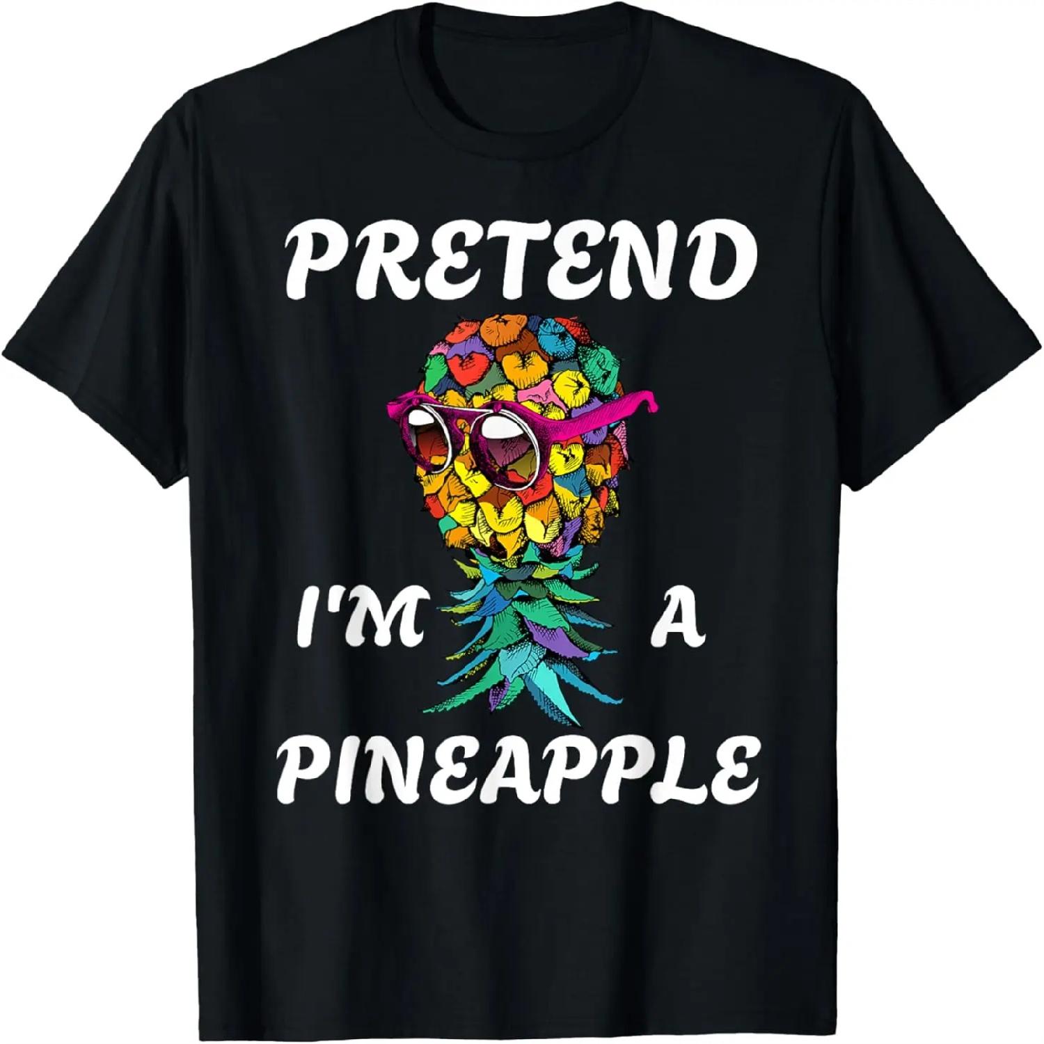 Vintage retro funny Pretend I m A Pineapple T-Shirt(1) S