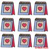 10Pcs/Lot Cartoon Envelope Patch Iron On Embroidered Patches For Clothing Thermoadhesive Patches On Clothes Heart Fusible Patch
