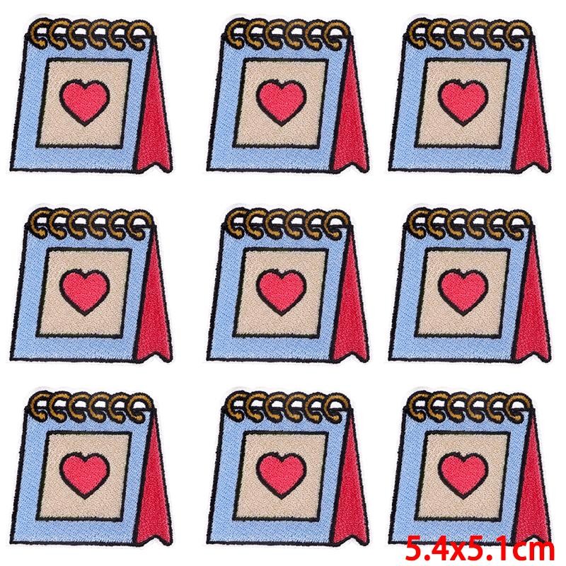 10Pcs/Lot Cartoon Envelope Patch Iron On Embroidered Patches For Clothing Thermoadhesive Patches On Clothes Heart Fusible Patch
