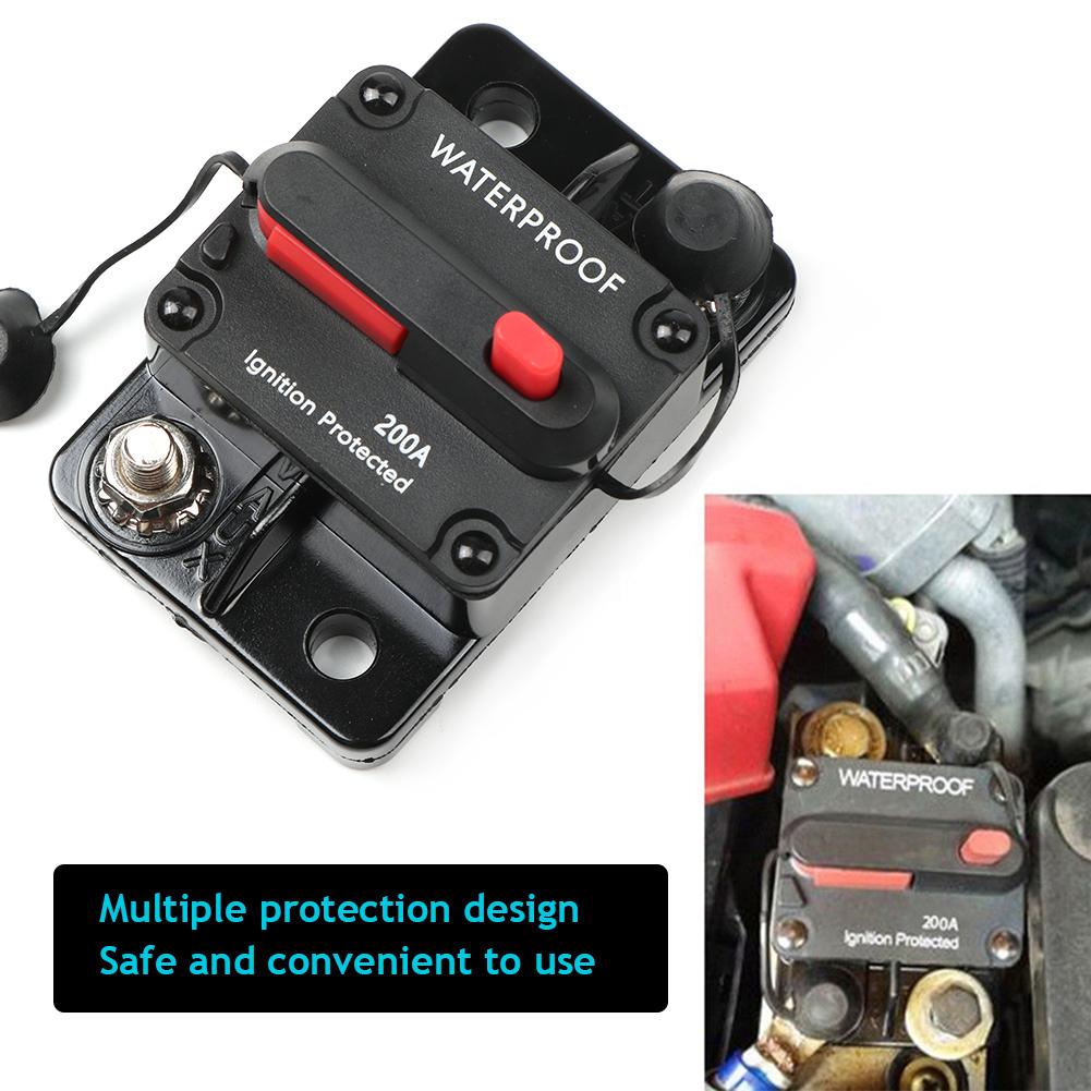Wide Range 30A-300A AMP Circuit Breaker Fuse 12-48V DC Reset Waterproof For Car Boat Auto Circuit Breaker 6