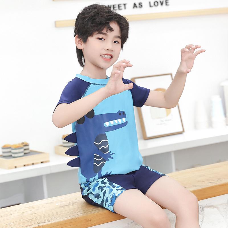 Boys' Two-Piece Korean Swimsuit Set 