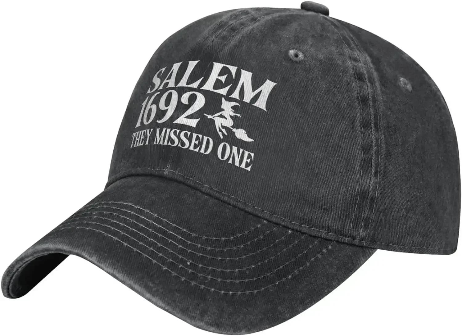 Salem  They Missed One Hat Vintage Cap Funny Salem Halloween Witch Caps Adjustable Strap for Unisex Women One size Adjustable