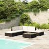 VidaXL Garden Furniture Wicker 15 Pcs Black 41269