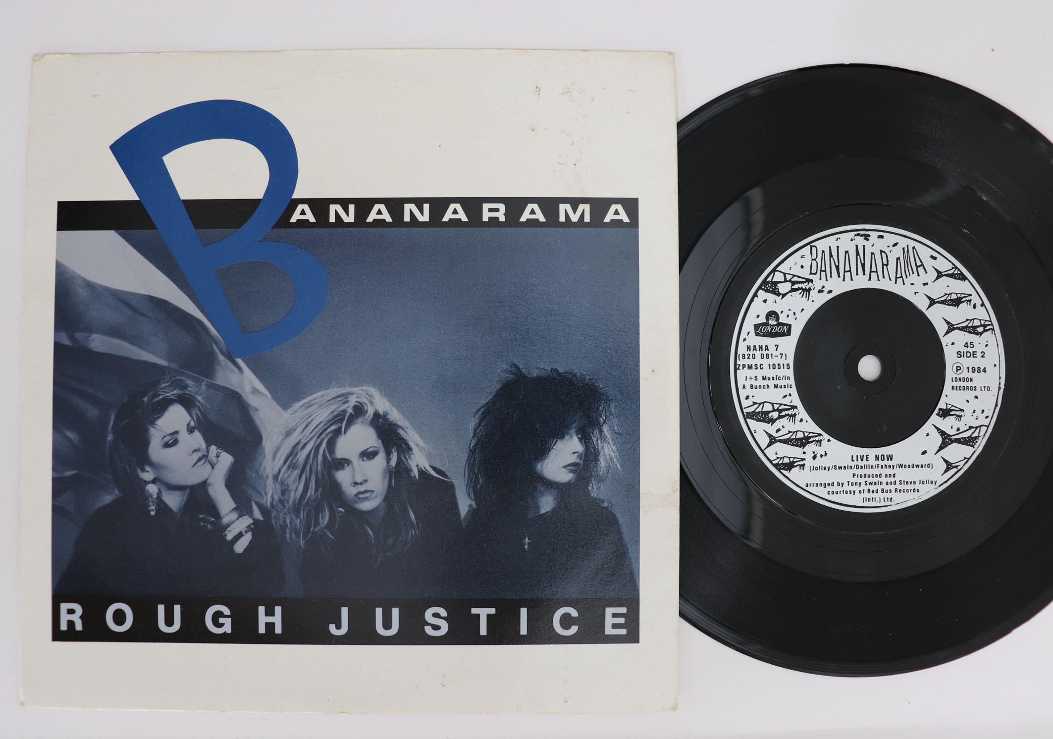 

7inch Record BANANARAMA Rough Justice Live Now NANA7 London Records 1984 UK Pop Used