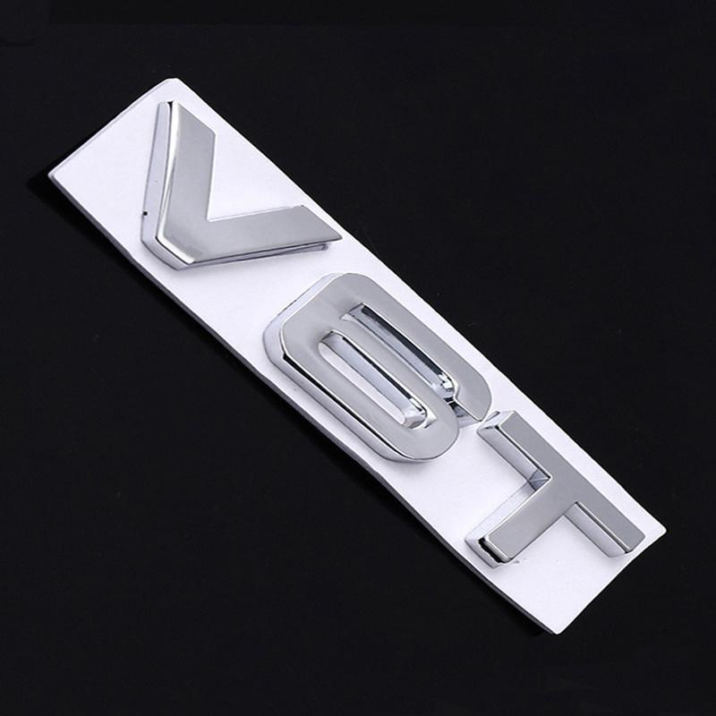 Naklejka Samochodowa V6T V8T Logo Metalowa Emblemat Odznaka Naklejki Naklejki dla S3 S4 S5 S6 S7 S8 A4L A5 A6L A3 A4 A7 Q3 Q5 Q7 B6