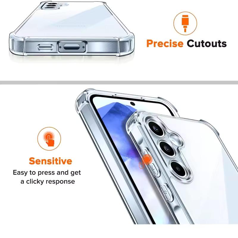 Stoßfestes Silikon Klares Handyhülle Für Samsung Galaxy S25 S24 S23 S21 FE S22 S20 S10 Plus Ultra A73 A55 A54 A53 A35 A14 M36 M54 Linsenschutzhülle