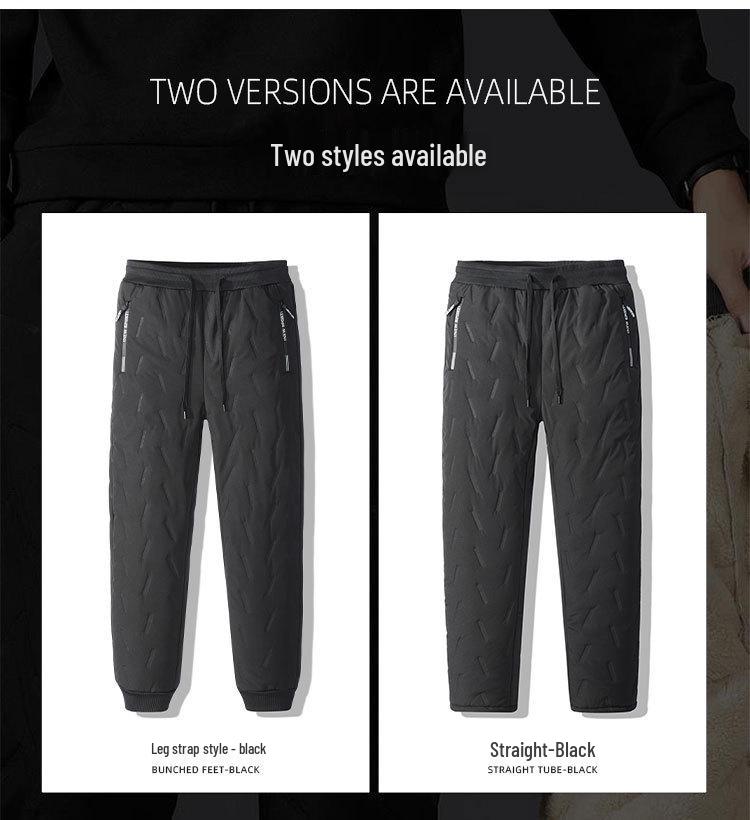 Herren Übergröße Fleecegefütterte Winter Baumwollhose für Freizeit- oder Sportbekleidung