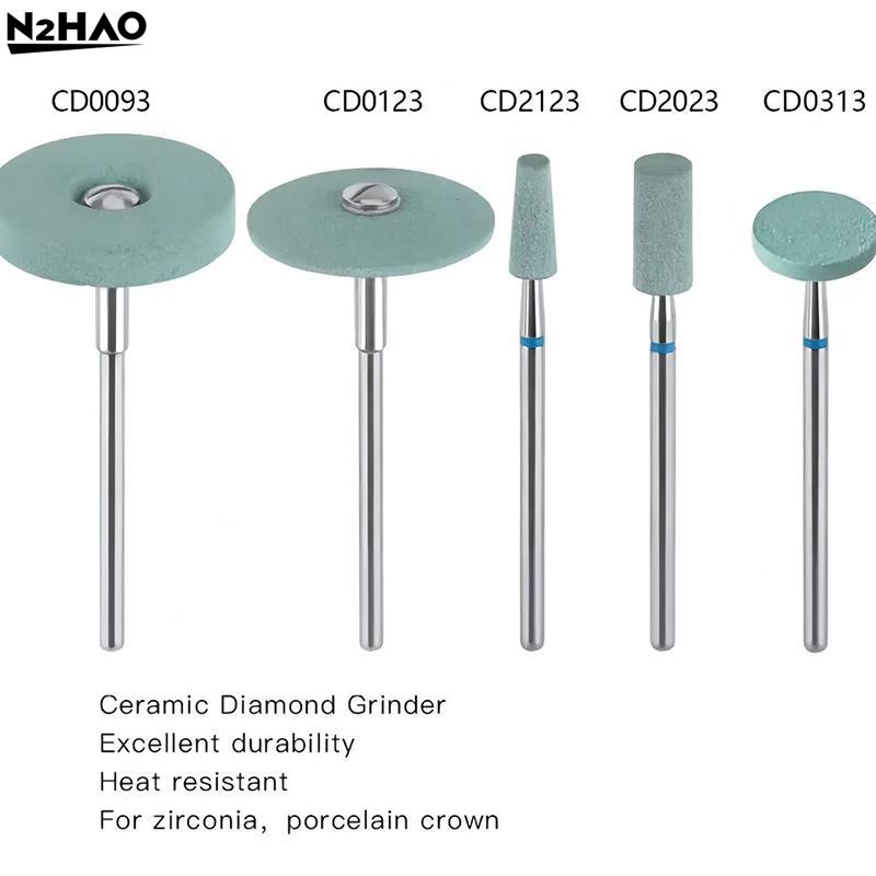1PCS High Quality Diamond Green Ceramic Diamond Polishing Stone Grinder, 2.35mm Shank Coarse Grit Polishing Head For Finshing