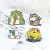 Creative Cartoon Animal Brooch: Cute Fox, Cat, and Monkey-Shaped Accessories