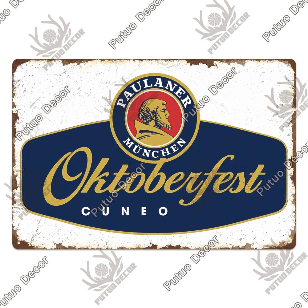 Putuo Decor Germania Beer Brand Metal Sign Plaque Metal Vintage Tin Sign pentru Bar Pub Man Cave Kitchen Club Bar Wall Decor Home