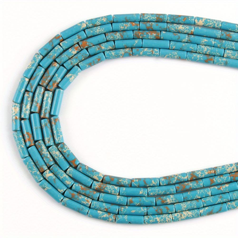 1pcs Natural Stone Tube Bead Sediment Jaspers Loose Cylinder Beads for Jewelry Making DIY Chakra Bracelet Accessories 15" 13x4mm