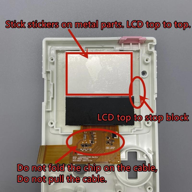 2.2 inches GBC LCD High brightness LCD screen for Gameboy COLOR GBC, plug and play without welding and shell cutting