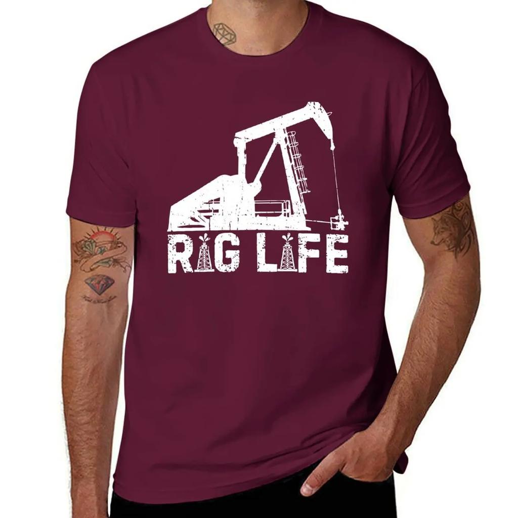 Funny Rig Life Oil Drilling Roughnecks Oilfield Worker Unisex Tshirt Shirts Graphic Unisexs Workout Shirts