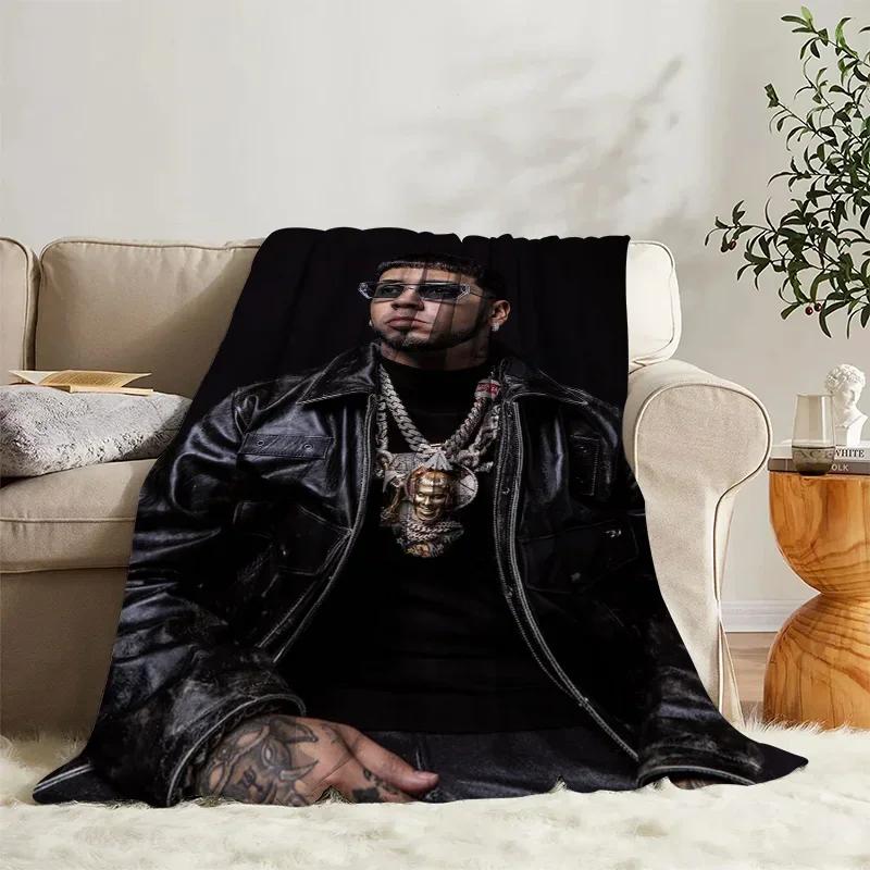 Fluffy Blankets Anuel AA Bed Sofa Camp Nap Bedspread Soft Blankets Fleece Home Textile Birthday Gift Blanket Bedroom Decor