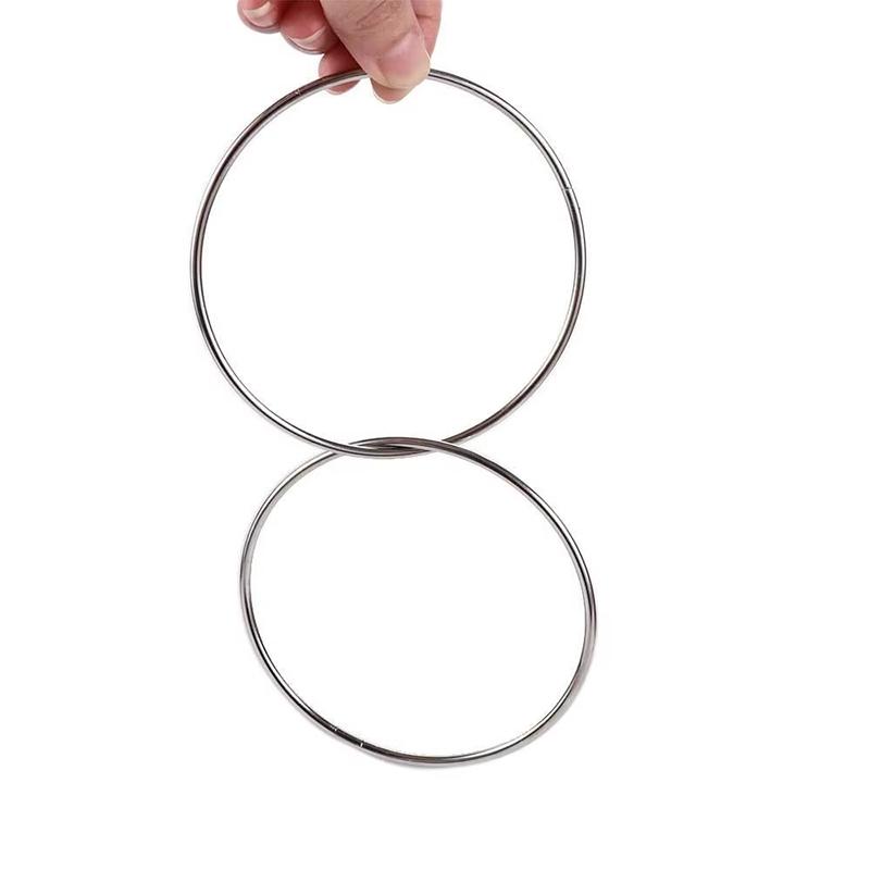 4Pcs/set Magic Rings Fun Toys Magical Tricks Classic Linking Iron Hoops Playing Props Close-up Magic for Beginner Magicians TMZ