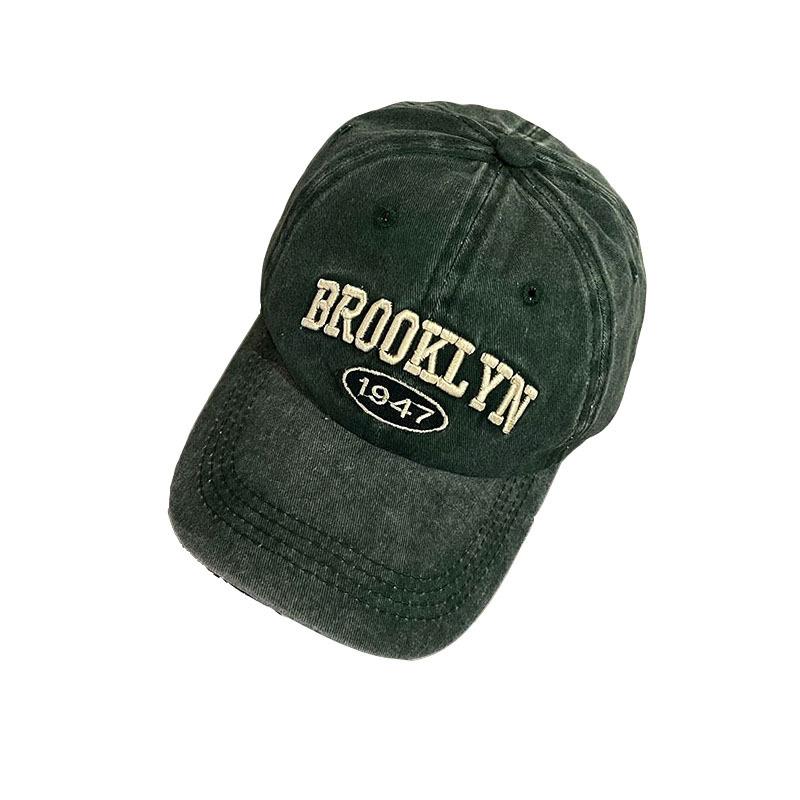 Retro Washed Cotton Baseball Cap Men Women Letter Embroidery Hip Hop Hat Unisex Adjustable Outdoor Snapback Sports Sunshade Caps