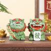 2Pcs Mascot Ornament Chinese Style Lucky Dancing Lion Model Decoration Holiday Gifts Office Decorations