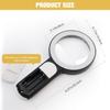 JMH Magnifying Glass with Light, 30X Handheld Large 18LED Cold and Warm Light with 3 Modes, Illuminated Magnifier for Seniors Reading,