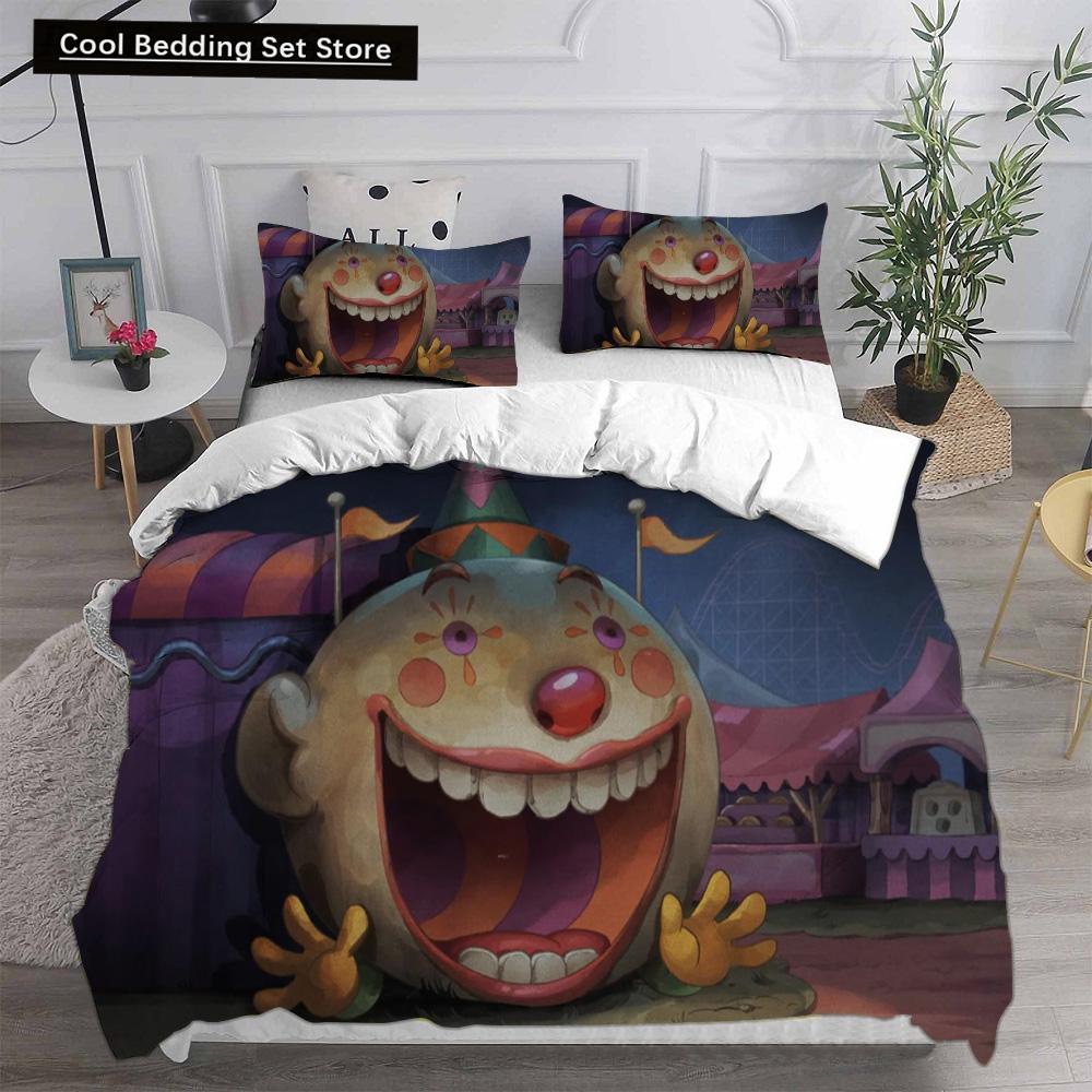 New 3D Print Game Cartoon Cuphead Bedding Sets Comforter Quilt Bed Cover Duvet Cover Pillow Case 2-3 Pieces Sets Kids Adult Size