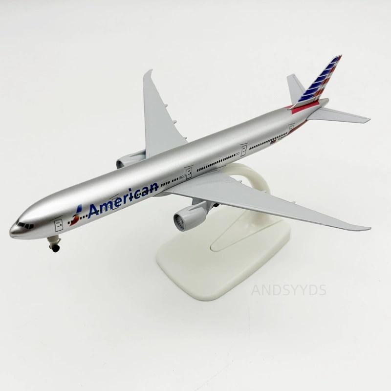 B777 Collection Model 20cm American Airways Aircraft Diecast Metal Alloy 1/400 Scale With Airplane Stand Aviation Decoration