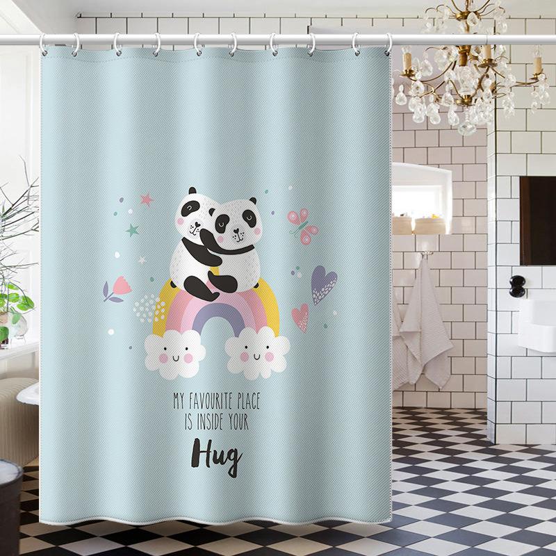 Banyo Kalınlaşmış Su Geçirmez Perde Küf Geçirmez Duş Perdesi Duş Bölümü Perdesi Duş Perdesi Banyo Perdesi Ücretsiz Delikli