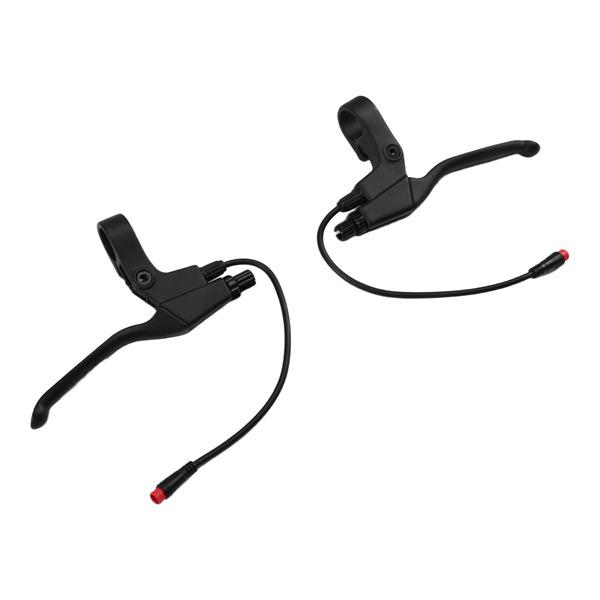 Electric Bicycle Brake Levers, Black Metal, Left & Right Pair