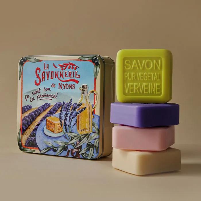 Französische Natürliche Signatur-Seife 100g x 4 (Große Dose) Einweihungsgeschenk Geschenk für frisch Verheiratete