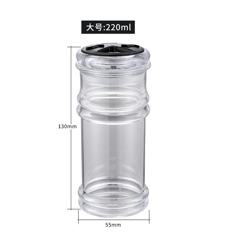 Klare Kunststoff Gewürz Glas Küche Würze Flasche Rotierenden Porösen Salz Tank Pfeffer Grill Shaker Flasche Würze Lagerung Werkzeuge