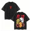 Itachi Susanoo Tshirt Naruto Shippuden Tee Vintage Washed Retro Anime Harajuku Streetwear Mens Graphic Clothes Top Streetwear