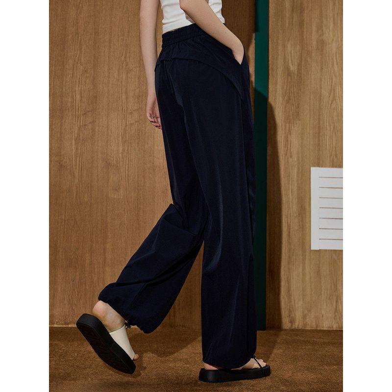 Coolhut Yamamoto Style High-Waisted Loose Casual Thin Wide-Leg 2025 Summer Women's Casual Pants Straight-Leg Drape