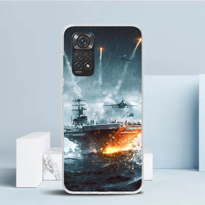 Military Aircraft Warship Fighter Phone Case For Xiaomi Redmi Note 15 14 14S 13 12S 12 Pro Plus 11S 11 11T 11E 10S 10 + Soft TPU