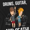Beavis & Butthead Unisex T-Shirt für Erwachsene, Schlagzeug, Gitarre und Tod