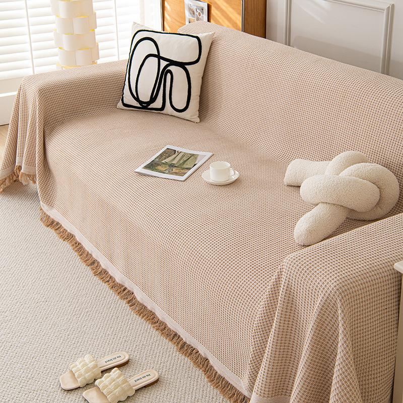 Sofa Towel Cover Cloth Ins Style Double-Sided Available Cotton Yarn Chenille Simple One-Piece Sofa Cushion Cover Towel All Wrapped Cover Cover