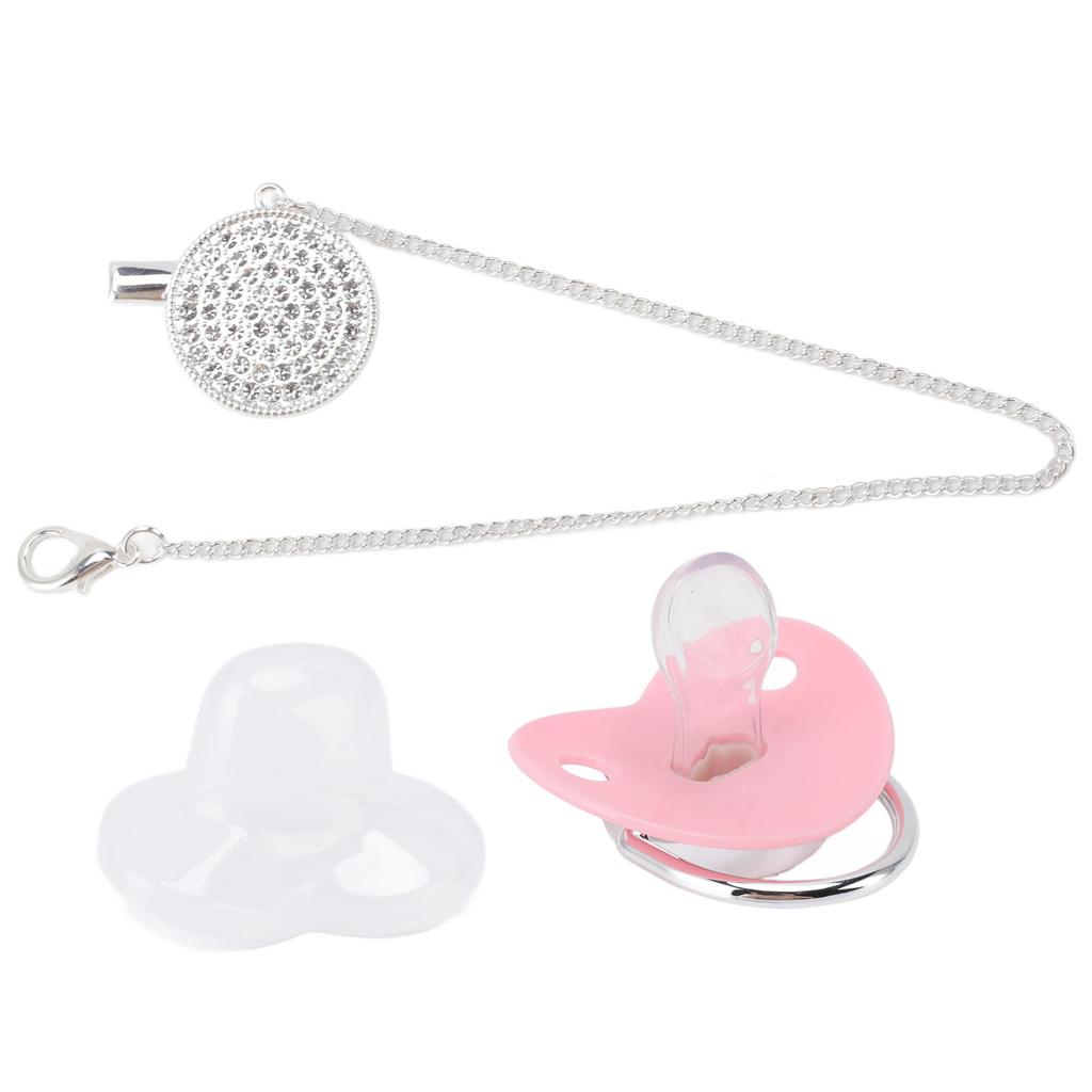 Sucette pour bébé Couronne Strass Silicone Souple Sans BPA Sucette Bébé Sûre Taille M