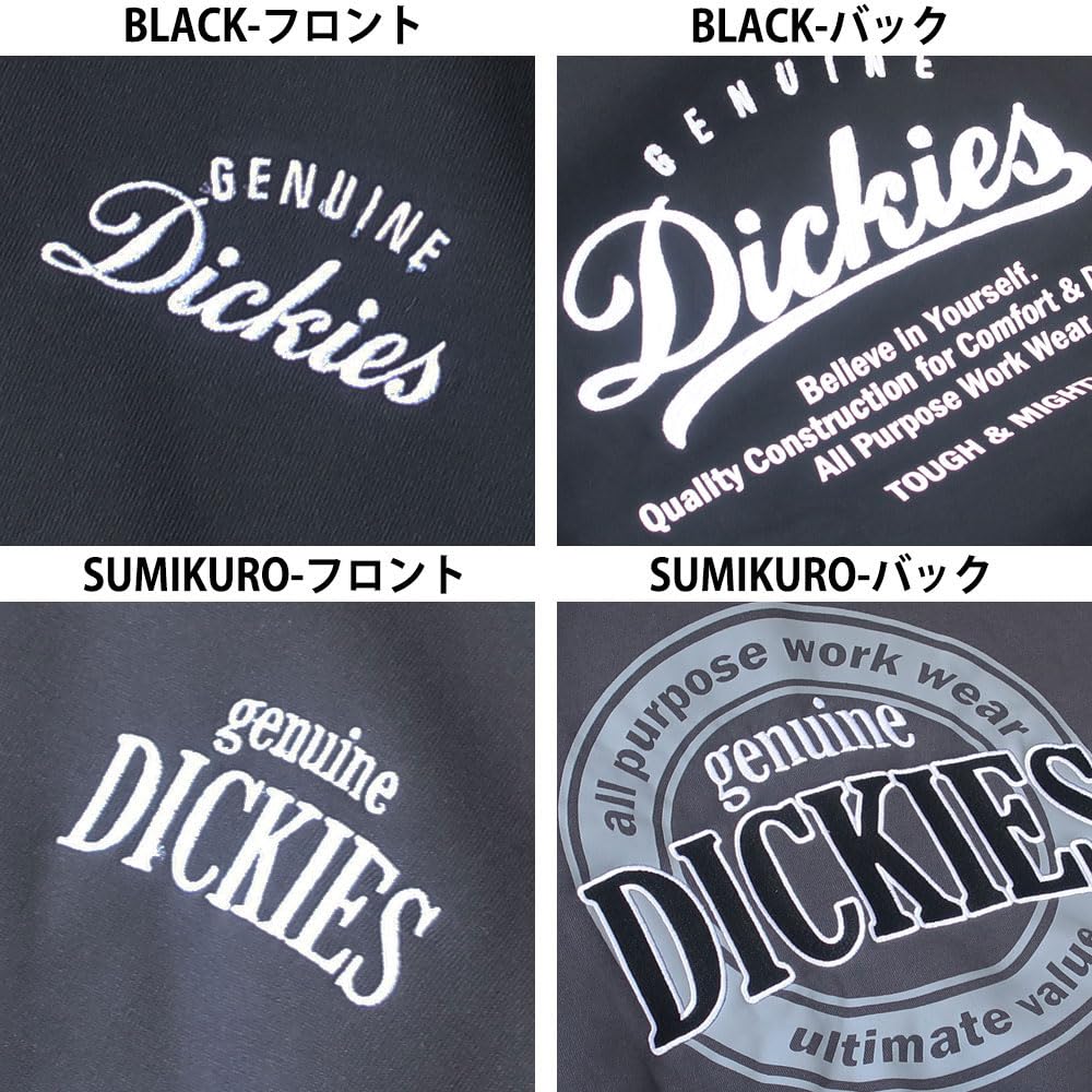 GENUINE Dickies Men's Fleece-Lined Pullover Hoodie with Back Print, Anti-Pilling, and Hoodie, Sizes M, L, and XL, 10001729 (JP, Alphabet, L, BLACK)