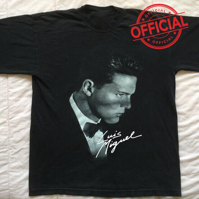 Vintage Luis Miguel signature Singer Men T-shirt Black Unisex All Sizes Unisex T-Shirt XXXXL